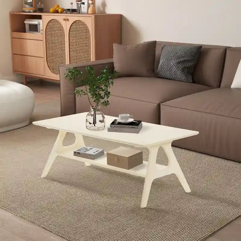 Set da 3 tavolini da caffè in legno Arona di Roundhill Furniture, stile moderno di metà secolo