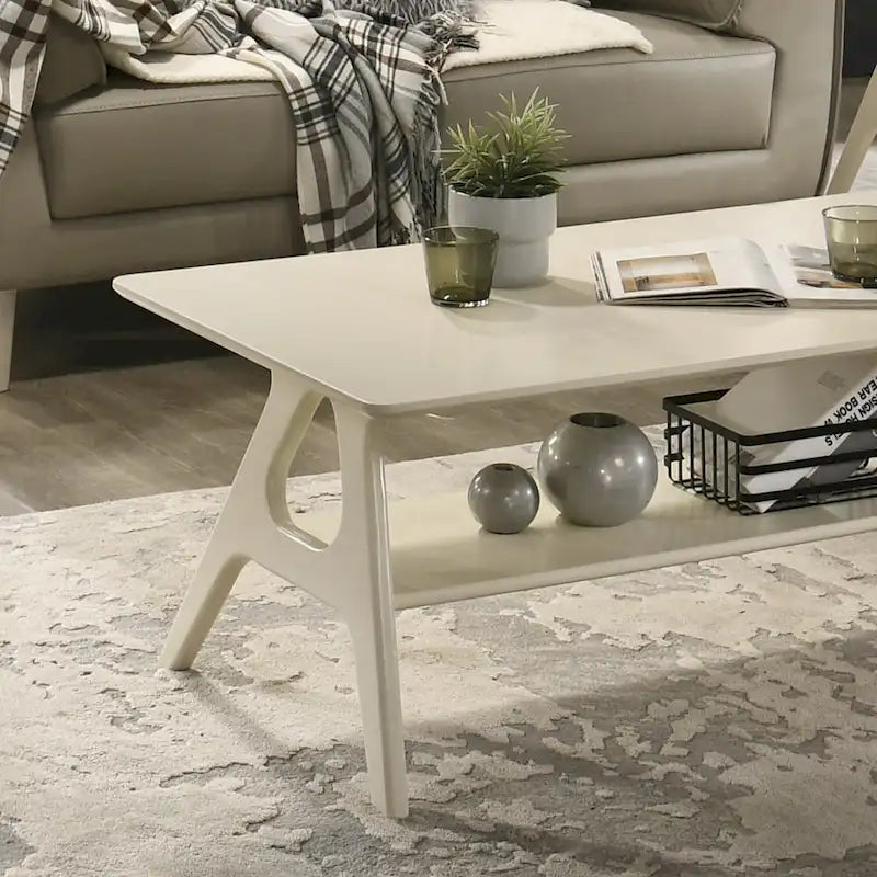 Set da 3 tavolini da caffè in legno Arona di Roundhill Furniture, stile moderno di metà secolo