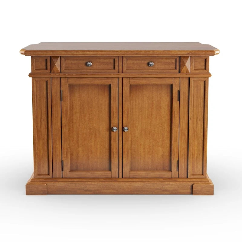 Isola da Cucina Americana Distressed Cottage Oak con Ribalta