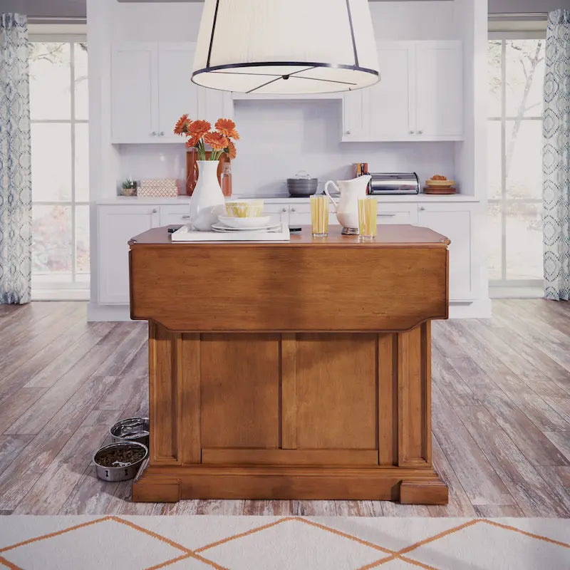 Isola da Cucina Americana Distressed Cottage Oak con Ribalta