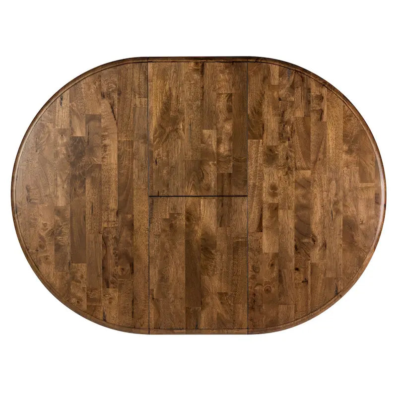 Set da 5 pezzi con tavolo a piedistallo Carolina Crossing, color miele anticato