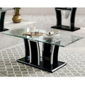 Tavolino da caffè McAvory Modern da 47 pollici con piano in vetro e 1 ripiano di Silver Orchid