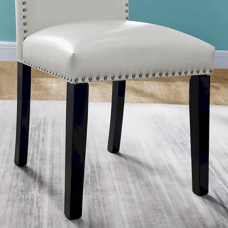 Faux Leather Kitchen Dining Accent Chairs Set of 2