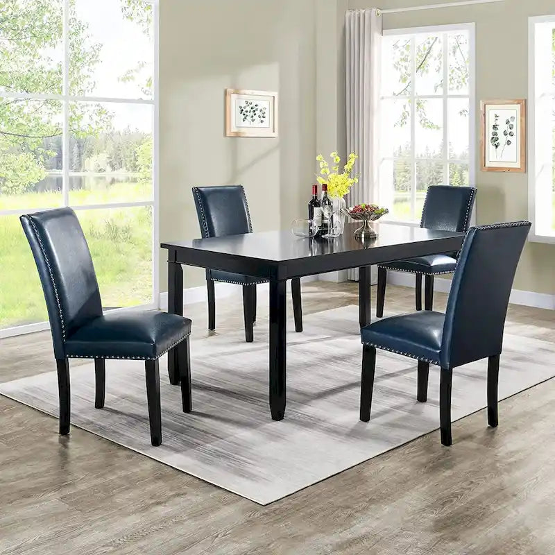 Faux Leather Kitchen Dining Accent Chairs Set of 2