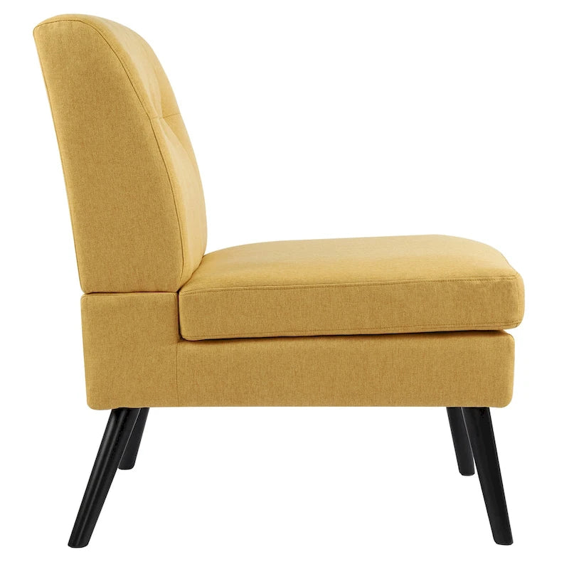 Mid Century Modern Solid Wood Tufted Accent Chair Side Chair for Lounge, Living Room