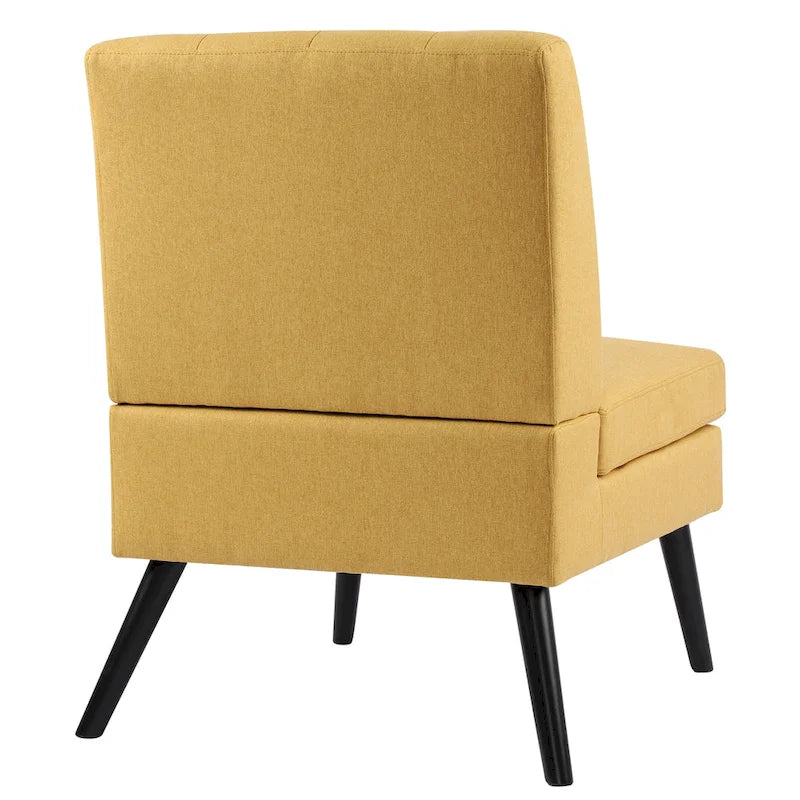 Mid Century Modern Solid Wood Tufted Accent Chair Side Chair for Lounge, Living Room