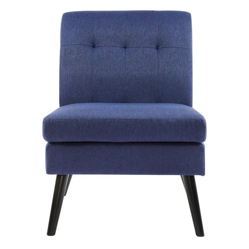 Mid Century Modern Solid Wood Tufted Accent Chair Side Chair for Lounge, Living Room