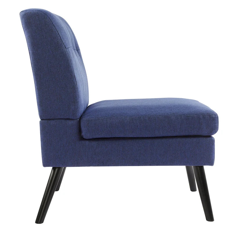 Mid Century Modern Solid Wood Tufted Accent Chair Side Chair for Lounge, Living Room