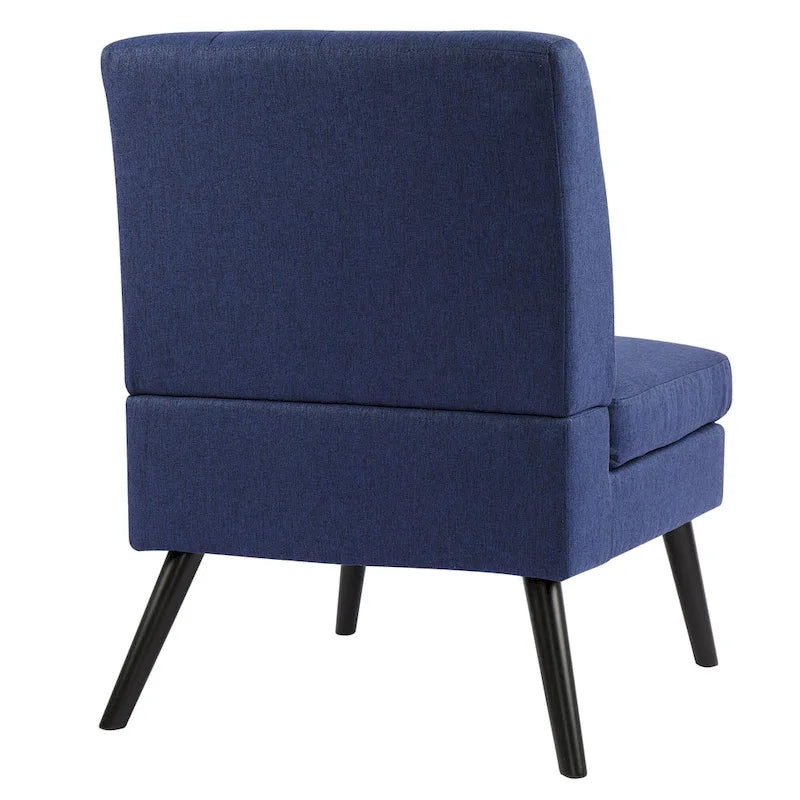 Mid Century Modern Solid Wood Tufted Accent Chair Side Chair for Lounge, Living Room