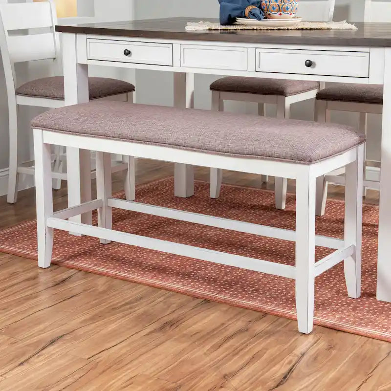 Set da pranzo Menard Wood a 6 pezzi, altezza bancone