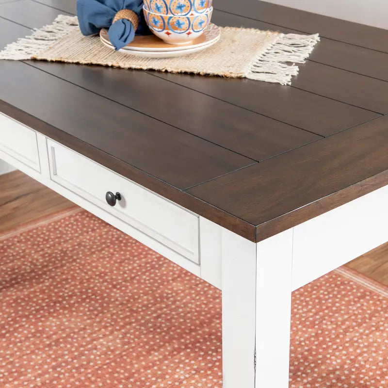 Set da pranzo Menard Wood a 6 pezzi, altezza bancone
