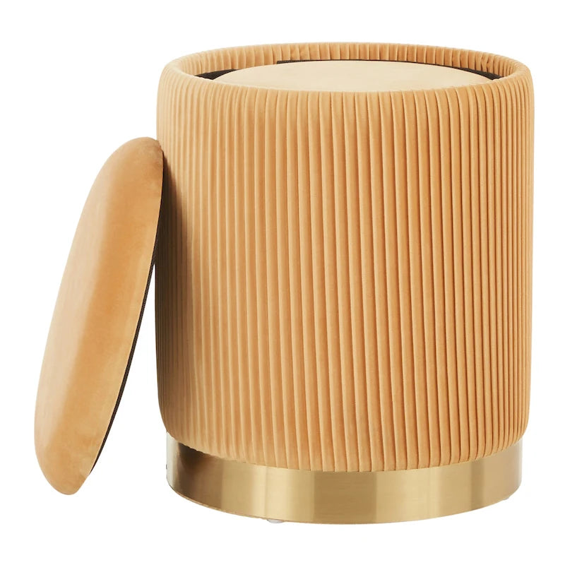 Set di pouf a incastro pieghettati contemporanei Corday Silver Orchid