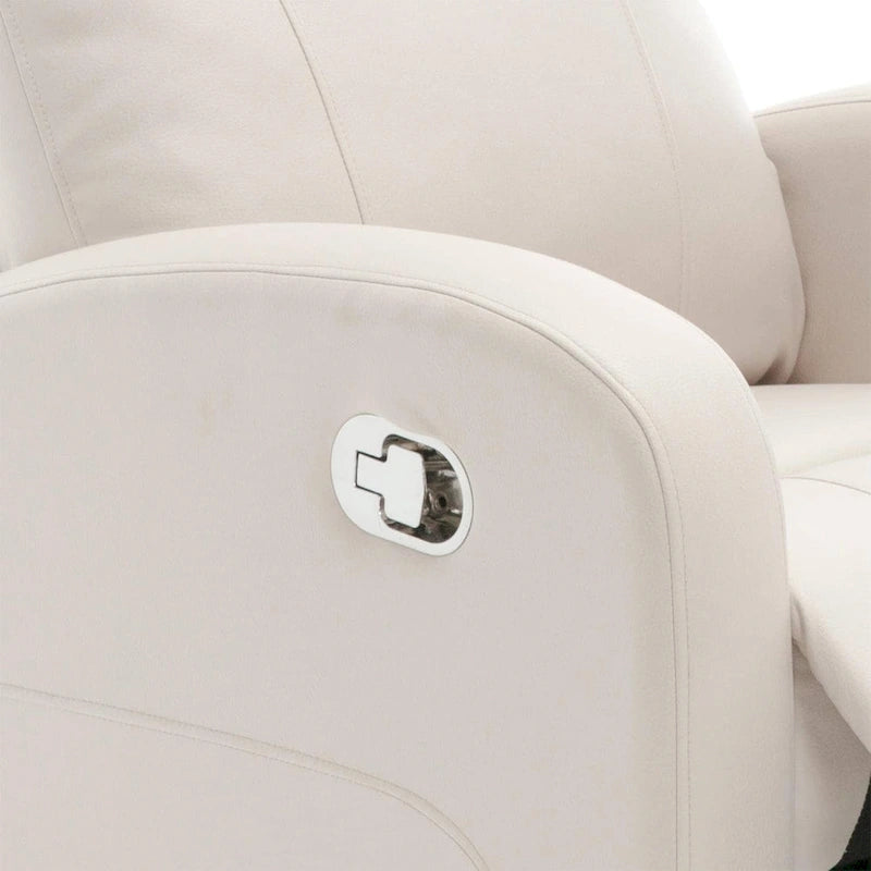 HOMYKA Modern Faux Leather Rocking Recliner with Swivel