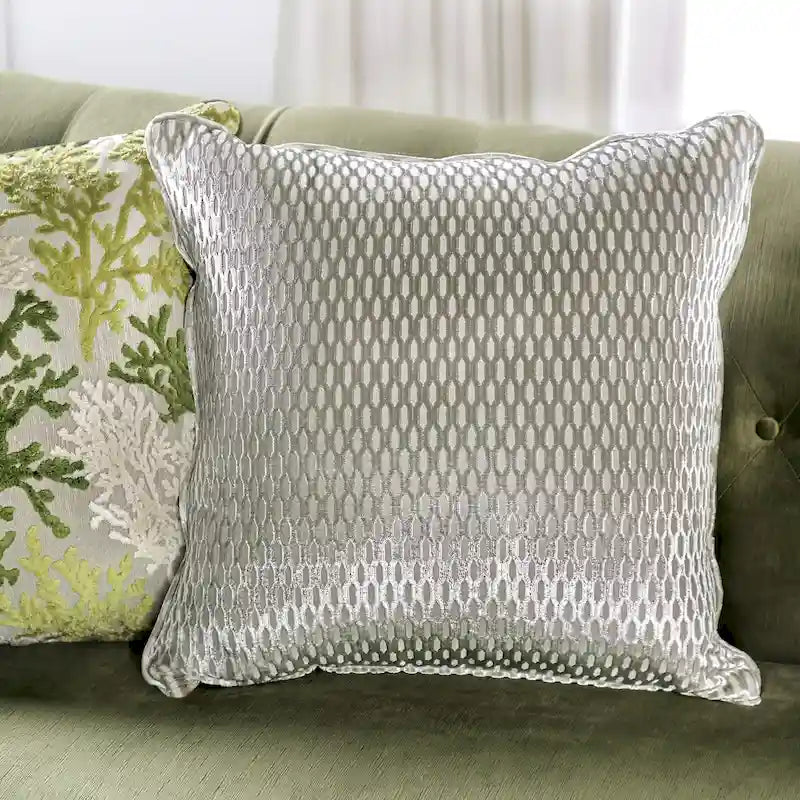 Set da soggiorno 2 pezzi Olie Transitional Green Microfiber Sloped Arms di Furniture of America