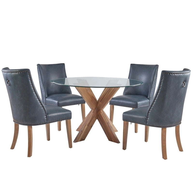 Set da pranzo Allard Rustic Famhouse 5 pezzi