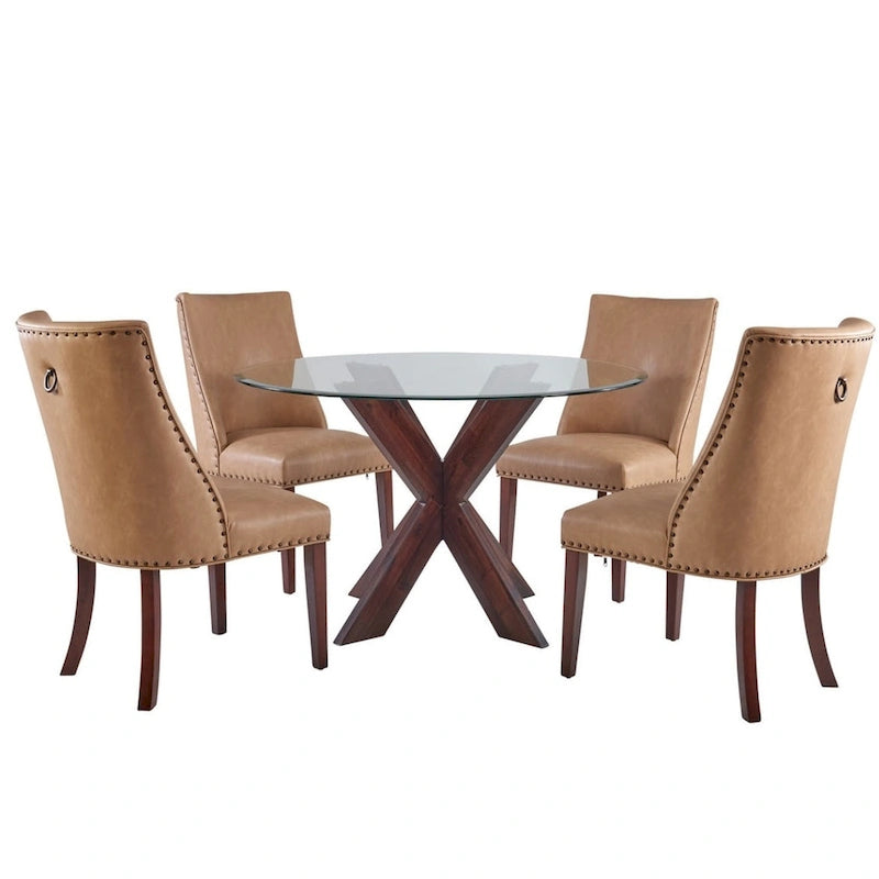 Set da pranzo Allard Rustic Famhouse 5 pezzi