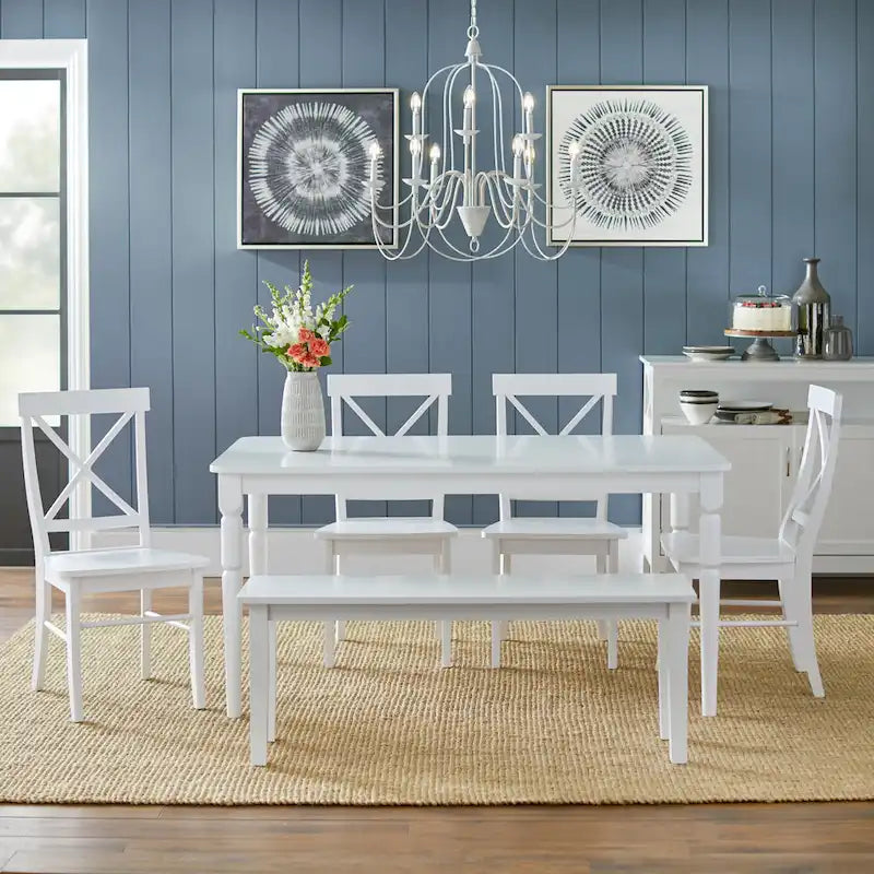 Set da pranzo Albury 6 pezzi Simple Living con panca