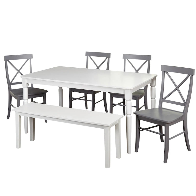 Set da pranzo Albury 6 pezzi Simple Living con panca