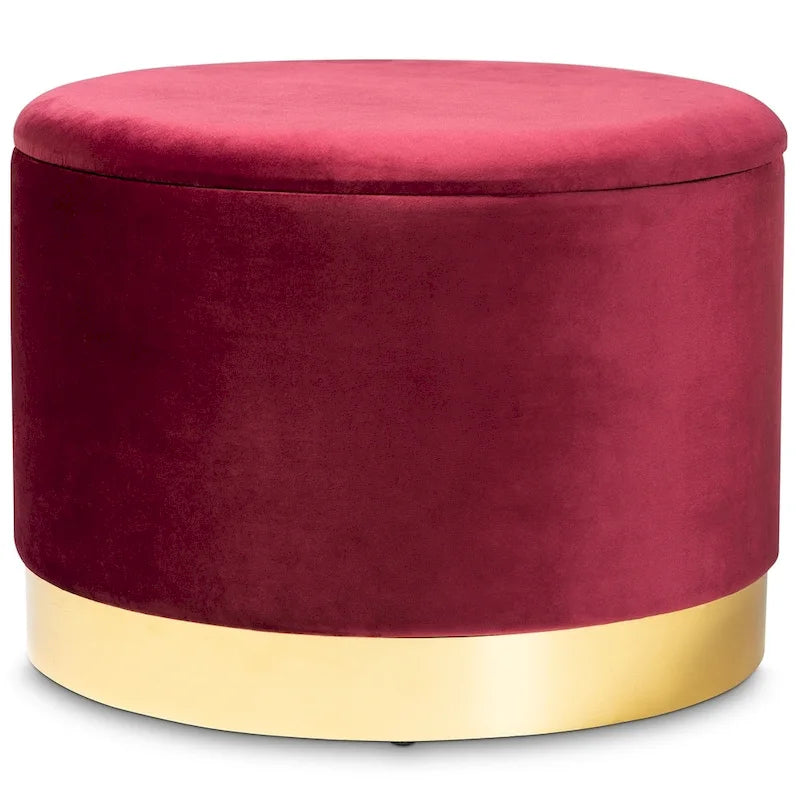 Marisa Glam e Pouf Contenitore Rivestito di Lusso