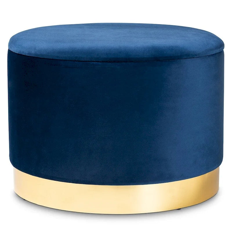 Marisa Glam e Pouf Contenitore Rivestito di Lusso
