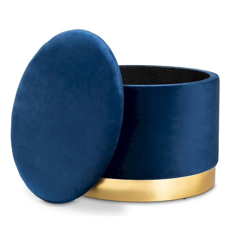 Marisa Glam e Pouf Contenitore Rivestito di Lusso