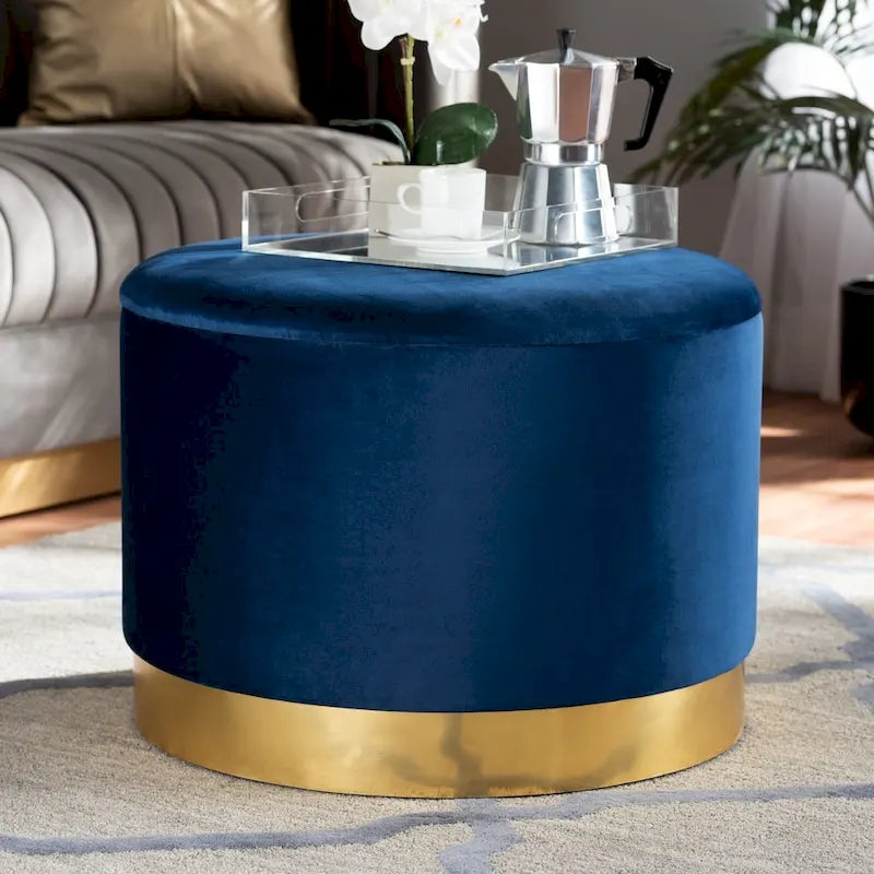 Marisa Glam e Pouf Contenitore Rivestito di Lusso