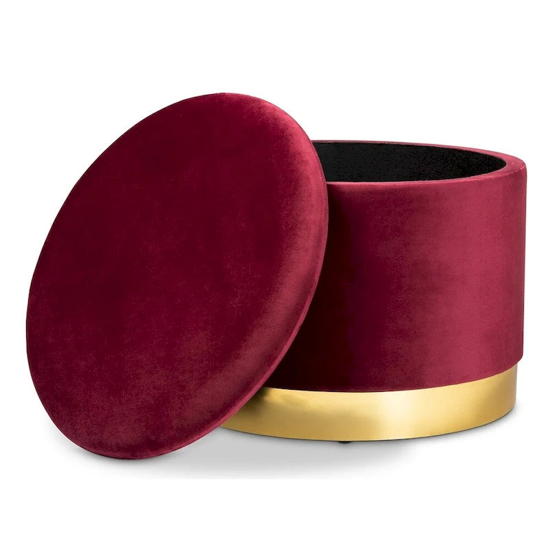 Marisa Glam e Pouf Contenitore Rivestito di Lusso