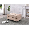 Pouf trapuntato in microsuede