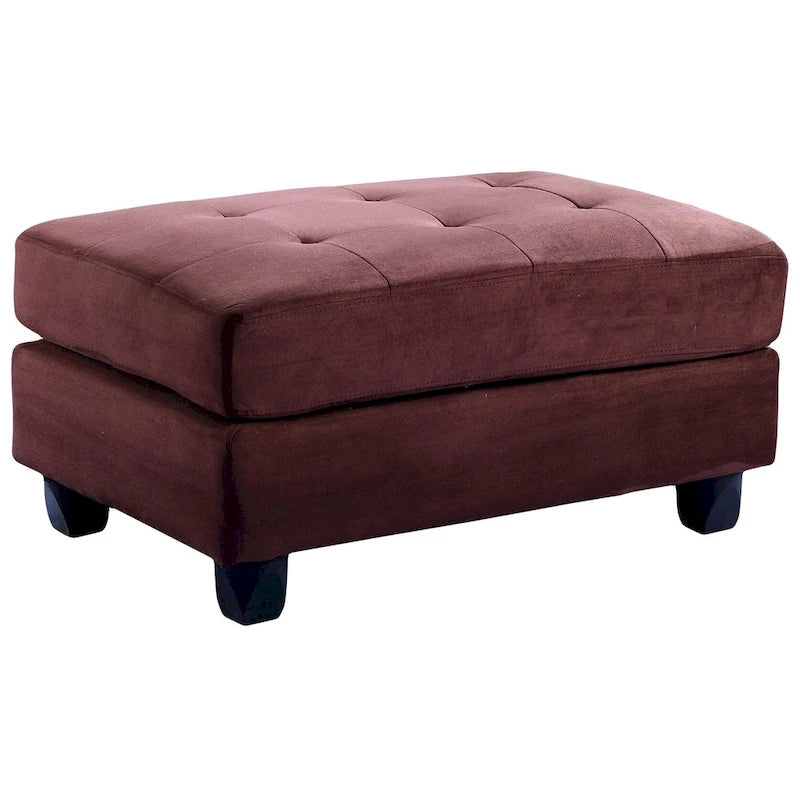 Pouf trapuntato in microsuede