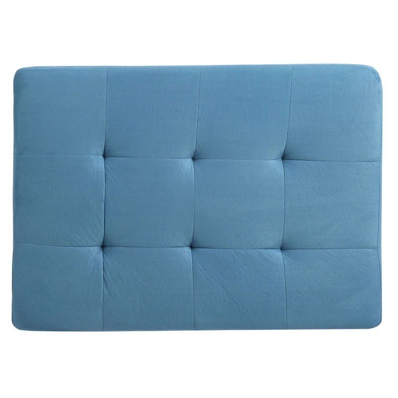 Pouf trapuntato in microsuede