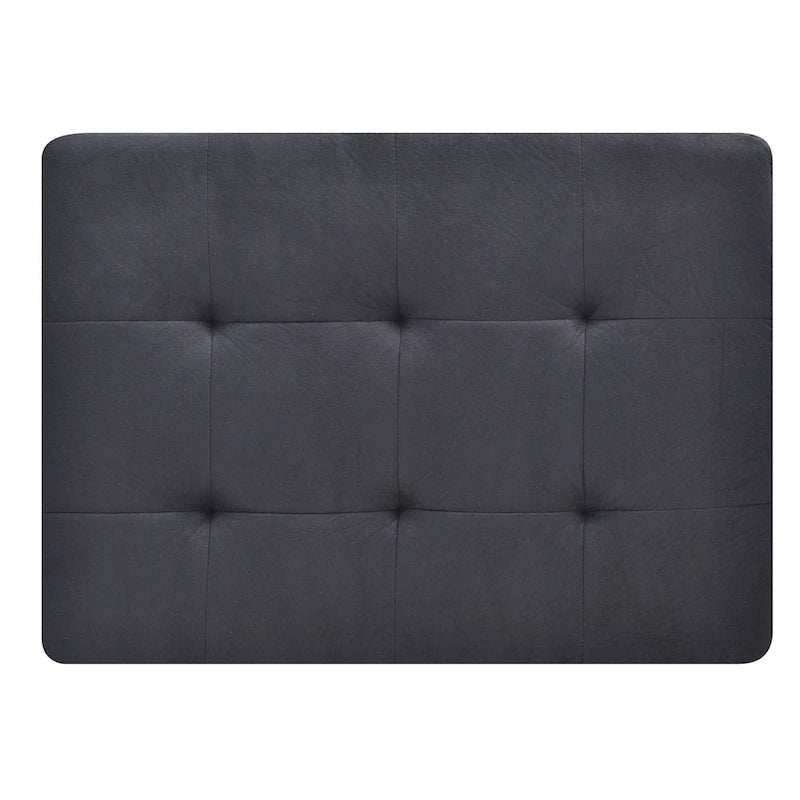 Pouf trapuntato in microsuede