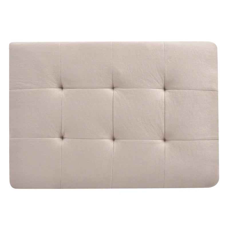Pouf trapuntato in microsuede