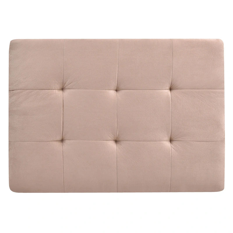 Pouf trapuntato in microsuede