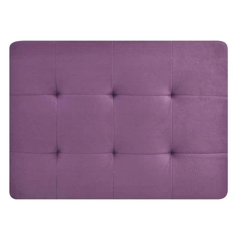 Pouf trapuntato in microsuede