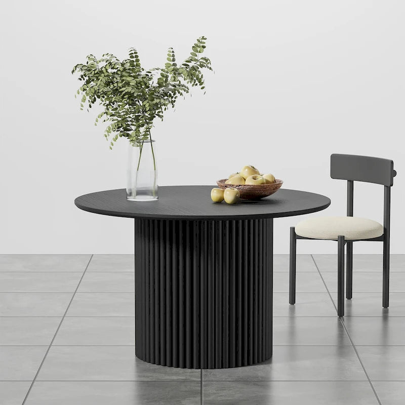 Solid Wood 46 Round Dining Table for 4 People Nordic style - 46*30