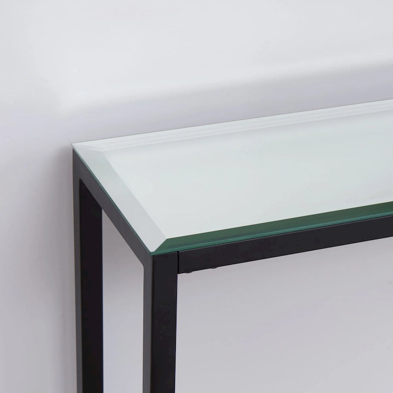 Tavolino Consolle Lungo Stretto con Specchio Superiore SEI Furniture Ham