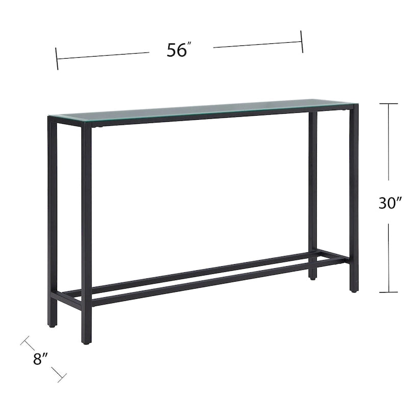 Tavolino Consolle Lungo Stretto con Specchio Superiore SEI Furniture Ham