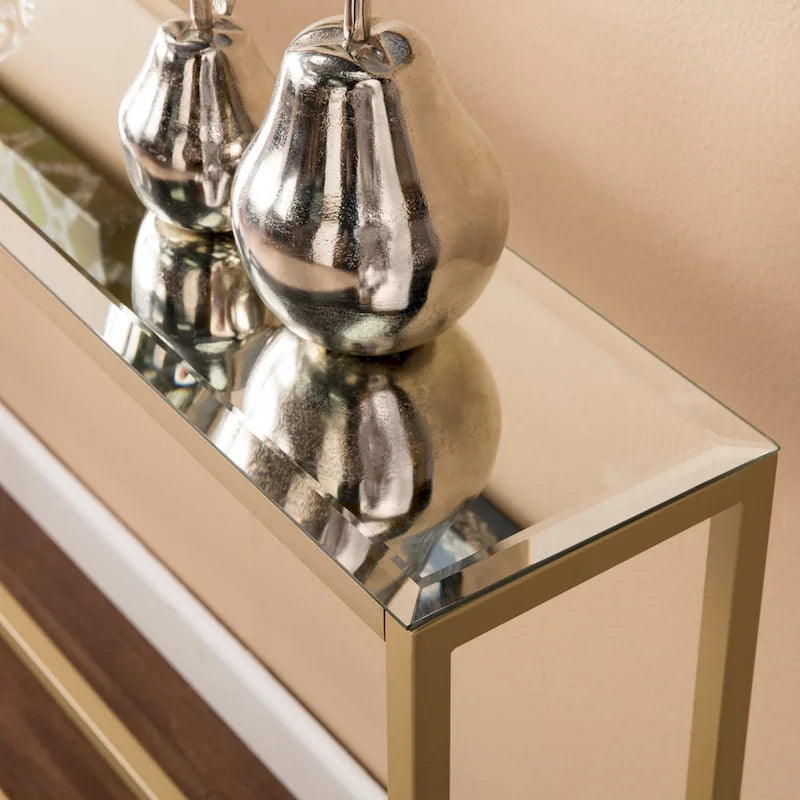 Tavolino Consolle Lungo Stretto con Specchio Superiore SEI Furniture Ham
