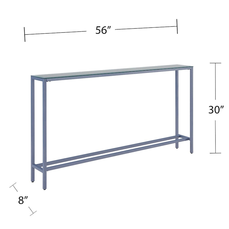 Tavolino Consolle Lungo Stretto con Specchio Superiore SEI Furniture Ham
