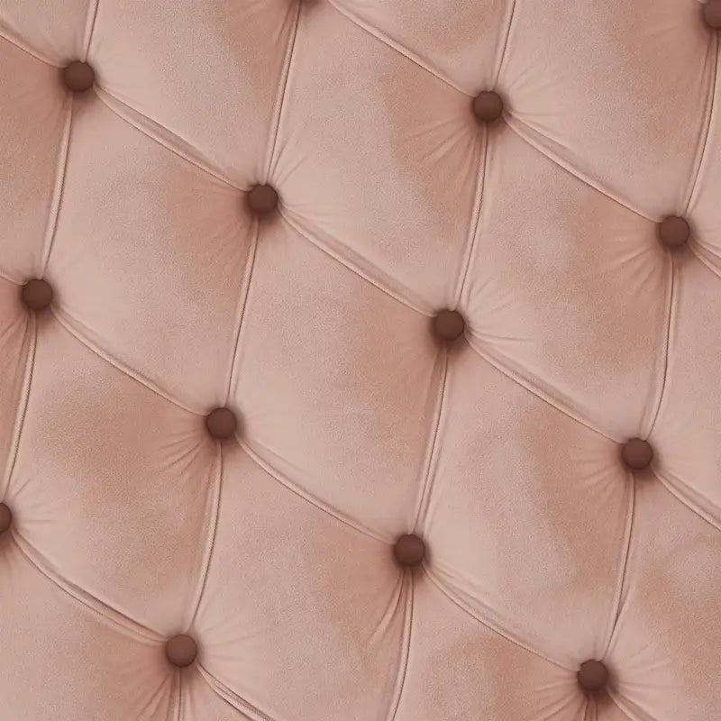 Pouf rotondo trapuntato in velluto Perdita con finitura oro di iNSPIRE Q Bold