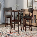 Set da pranzo Irvi a 3 pezzi in legno di gomma tradizionale, altezza bancone, di Furniture of America