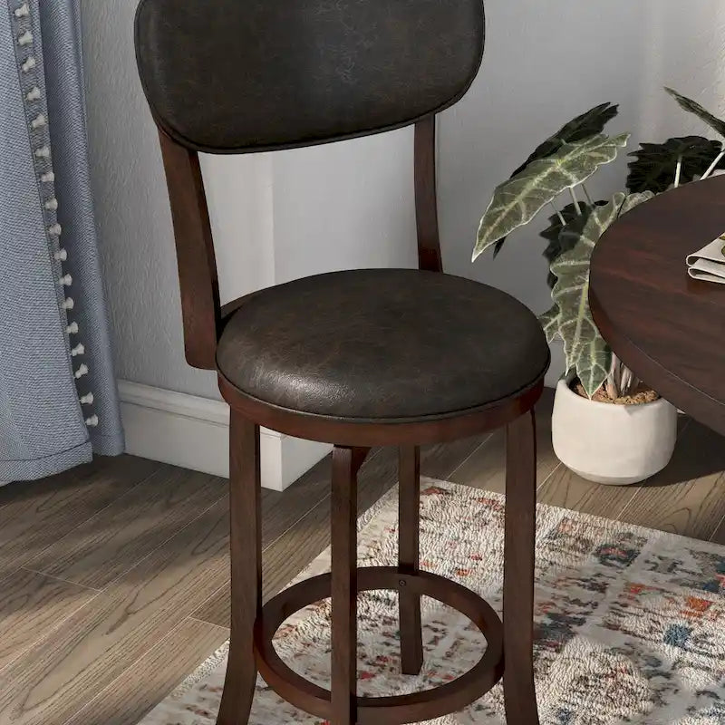 Set da pranzo Irvi a 3 pezzi in legno di gomma tradizionale, altezza bancone, di Furniture of America