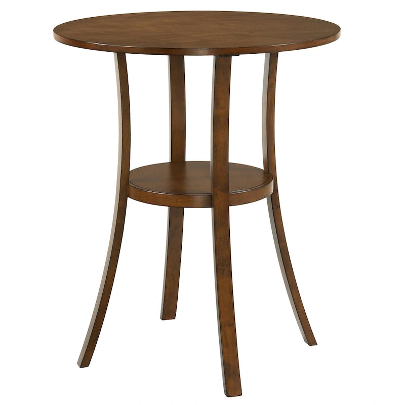 Set da pranzo Irvi a 3 pezzi in legno di gomma tradizionale, altezza bancone, di Furniture of America