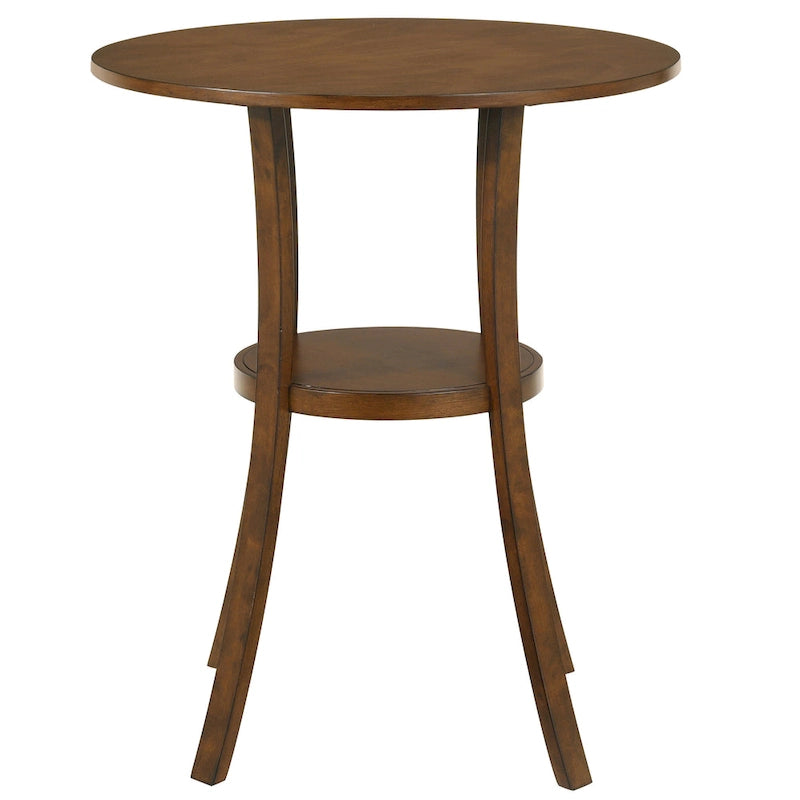 Set da pranzo Irvi a 3 pezzi in legno di gomma tradizionale, altezza bancone, di Furniture of America