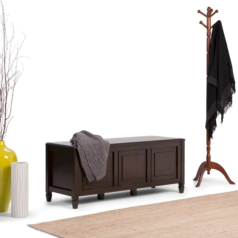 WYNDENHALL Hampshire - Cassapanca/Panca contenitore tradizionale in LEGNO MASSELLO, larga 51 pollici - 51 L x 18 P x 20,75 A