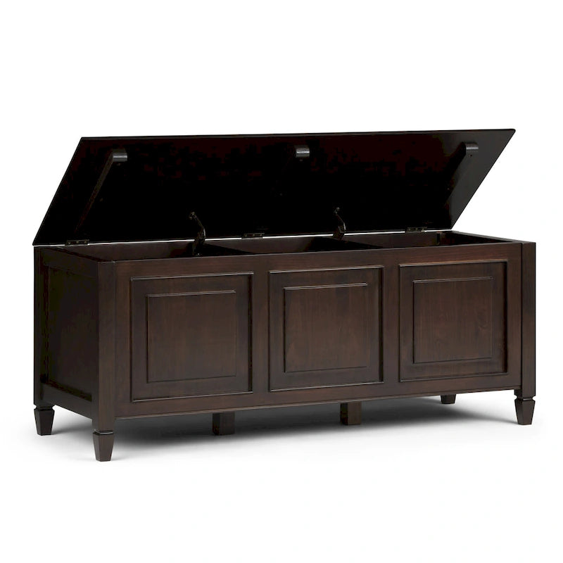 WYNDENHALL Hampshire - Cassapanca/Panca contenitore tradizionale in LEGNO MASSELLO, larga 51 pollici - 51 L x 18 P x 20,75 A