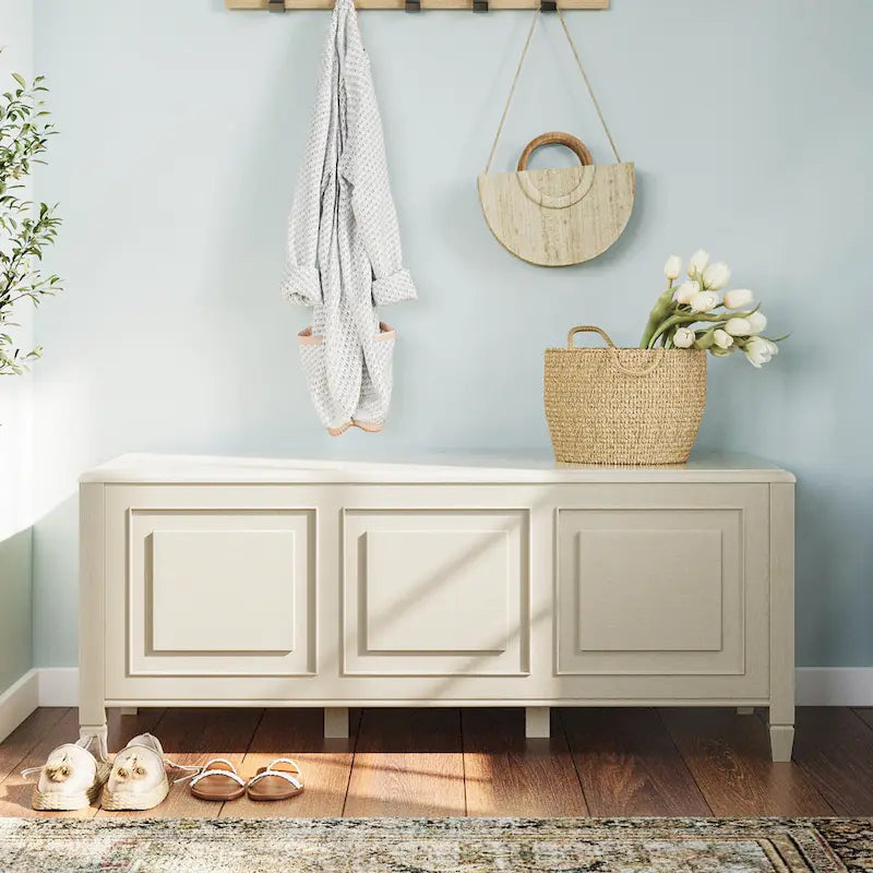 WYNDENHALL Hampshire - Cassapanca/Panca contenitore tradizionale in LEGNO MASSELLO, larga 51 pollici - 51 L x 18 P x 20,75 A