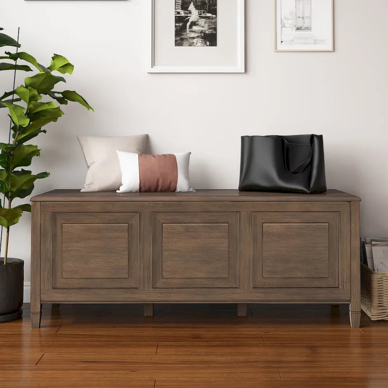 WYNDENHALL Hampshire - Cassapanca/Panca contenitore tradizionale in LEGNO MASSELLO, larga 51 pollici - 51 L x 18 P x 20,75 A