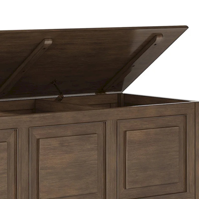 WYNDENHALL Hampshire - Cassapanca/Panca contenitore tradizionale in LEGNO MASSELLO, larga 51 pollici - 51 L x 18 P x 20,75 A