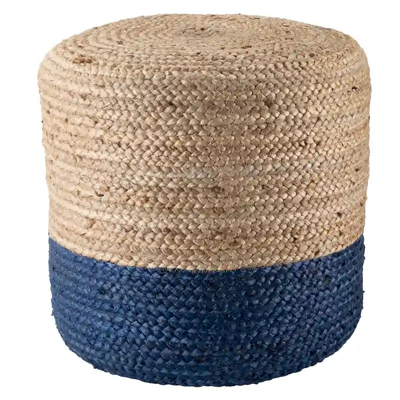 Juniper Home Saba Pouf rotondo sfumato in juta ottomano/poggiapiedi